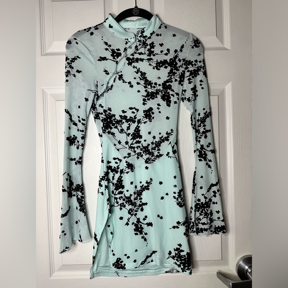 Anastasia Mesh Mini Dress Blue / Fashion Nova - Picture 15 of 15